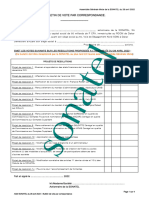 2022 Bulletin de Vote Par Correspondance