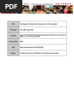 The Impact of Electronic Commerce On Procurement