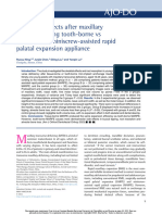 Treatment Effects After Maxillary Expansion Using Tooth-Borne Vs Tissue-Borne Miniscrew-Assisted Rapid Palatal Expansion Appliance