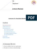 Lecture 4 Literature Review