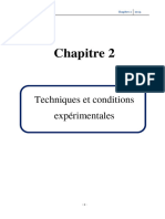 Pfe - Techniques Et Conditions Experimentales