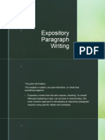 Expository Paragraph Writing