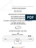 Devoir de Contrôle N°4 - Math - 1ère AS (2017-2018) MR BELLASSOUED MOHAMED 2