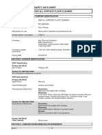 Safety Data Sheet QSR All Surface Floor Cleaner