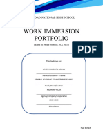 ARVIN Work Immersion Portfolio