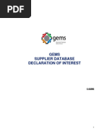 3-Supplier DB Application Declaration of Interest