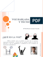 VOZ HABLAD - SALUD Y TECNICA. Profesores