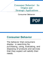 Consumer Behavior: Its Origins and Strategic Applications