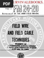 1960 US Army Vietnam War Field Wire & Field Cable Techniques 289p