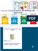 Plan de Trabajo Por El Día Mundial Del Reciclaje