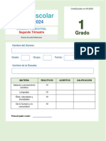 Primer Grado Examen 2 Trimestral 2023 2024