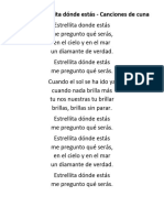 Letra de Estrellita Dónde Estás