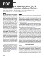 Tissue Dissolution by Sodium Hypochlorite: Effect of Concentration, Temperature, Agitation, and Surfactant