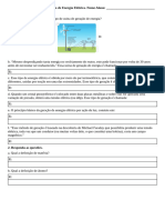 Exercício de Fixação - Geração de Energia Elétrica.