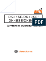 Kioti Daedong DK35SE, DK40SE, DK45SE, DK50SE Tractors Supplement Service Manual