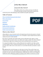 Method Statement For Box Culvert