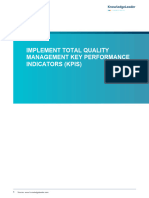 Implement Total Quality Management Key Performance Indicators (KPIs)