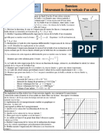 Exercices 5 Mouvement de Chute Libre Verticale D'un Solide