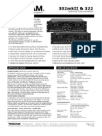 Tascam 302 Mk2 Brochure