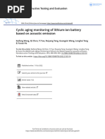 2022 Cyclic Aging Monitoring of Lithium-Ion Battery Based On Acoustic Emission