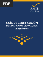 Guía de Certificación Del Mercado de Valores Versión 8.1 (Fecha de Entrada en Vigor 16 de Octubre Del 2023)