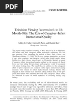 Television Viewing Patterns in 6-To 18 - Month-Olds: The Role of Caregiver-Infant Interactional Quality