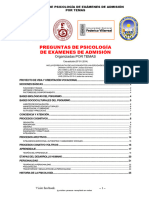 Preguntas Psicologia Por Temas Examen Admision by Cristian Yarascaaa