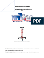 Manual de Instrucciones Gato Elevador de Transmisiones: Imágenes Similares, Pueden Variar Según El Modelo