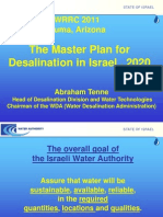 The Master Plan For Desalination in Israel