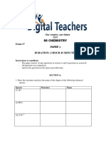 A Level Chemistry Paper 1 Set 17