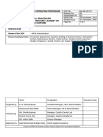 SOP - MJ-64-02-012, Inhouse Laundry