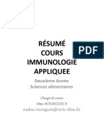 Résumé l2 Sciences Alimentaires Immunologie Appliquee