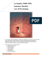 Sis Revision Summary - Year 10 Psychology