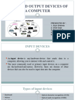 Input and Output Devices For Computers