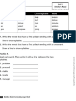 Closed Syllables