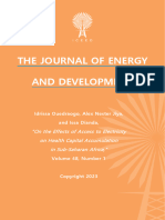 On The Effects of Access To Electricity On Health Capital Accumulation in Sub-Saharan Africa by Idrissa Ouedraogo, Alex Nester Jiya, and Issa Dianda