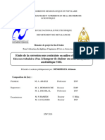 Etude de La Corrosion Sous Contrainte en Milieu Chloruré D'un Faisceau Tubulaire D'un Échangeur de Chaleur en Acier Inoxydable Austénitique 316L