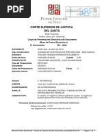 Del Santa Corte Superior de Justicia: Cargo de Presentación Electrónica de Documento (Mesa de Partes Electrónica) 754