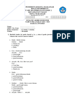 Soal Sumatif PAS Bahasa Inggris Kelas I Semester 1 Fix