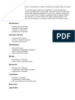 Sample Table of Contents Masters Thesis