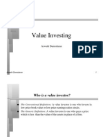 Value Investing - Aswath Damodaran