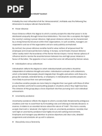 Handout 1 - Hofstede's Five Dimension Model