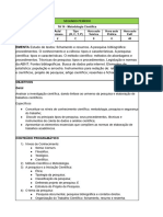 14 Plano de Ensino de Metodologia Científica