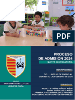 PROCESO DE ADMISION 2024 V Convocatoria