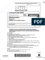 2306 9MA0-01 A Level Pure Mathematics 1 - June 2023 PDF