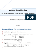 Pattern Classification 10. Linear Perceptron, Least Squares & Multi-Layer Nns