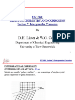 D.H. Lister & W.G. Cook: UN1001: Reactor Chemistry and Corrosion Section 7: Intergranular Corrosion