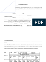 SELF Assessment For Exercises and Monitoring Chart