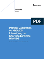 Political Declaration On HIV/AIDS Adopted by The General Assembly, 10 June 2011