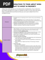 Lesson 2 - Considerations When Investing in Property